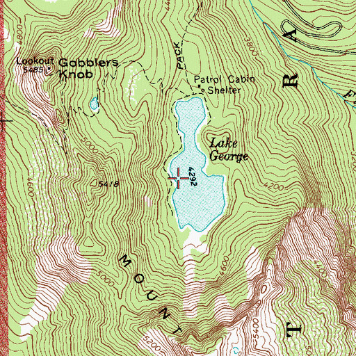 Topographic Map of Lake George, WA