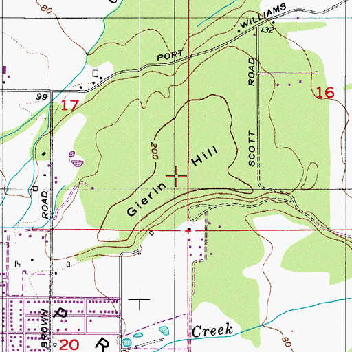 Topographic Map of Gierin Hill, WA