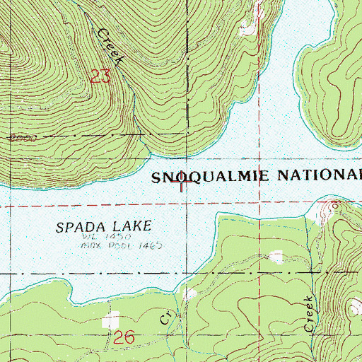 Topographic Map of Gilbert Creek, WA