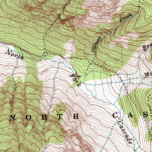 Topographic Map of Gilbert Creek, WA