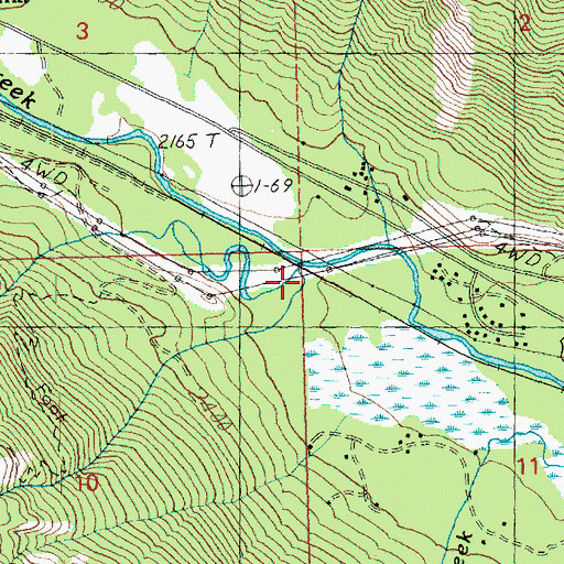 Topographic Map of Gill Creek, WA
