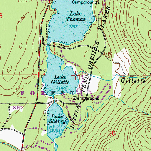 Topographic Map of Gillette Creek, WA