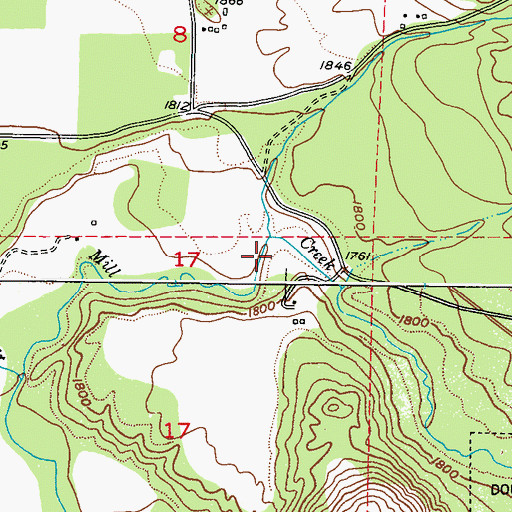 Topographic Map of Gillette Creek, WA