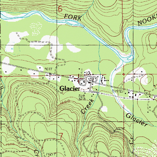 Topographic Map of Glacier, WA