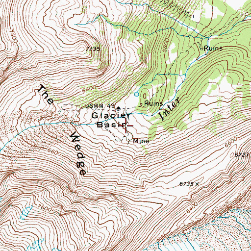 Topographic Map of Glacier Basin, WA