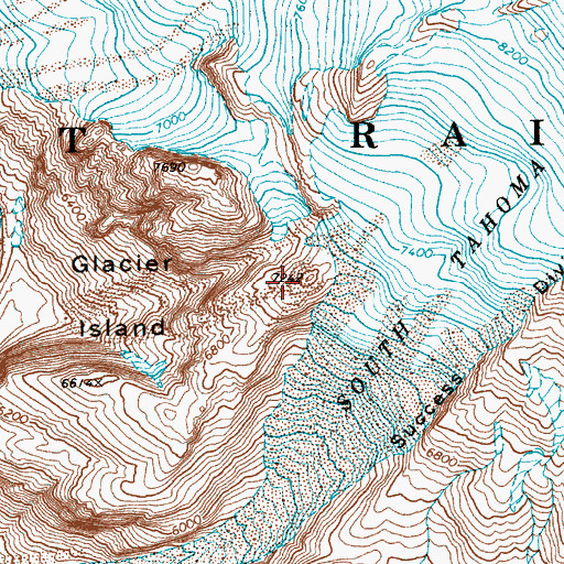 Topographic Map of Glacier Island, WA
