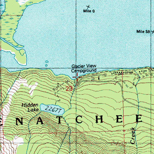 Topographic Map of Glacier View Campground, WA