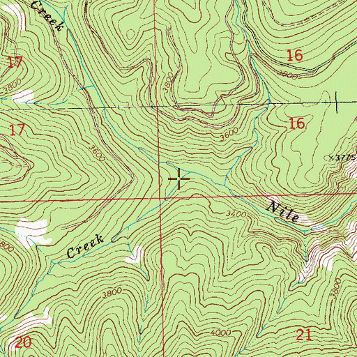 Topographic Map of Glass Creek, WA