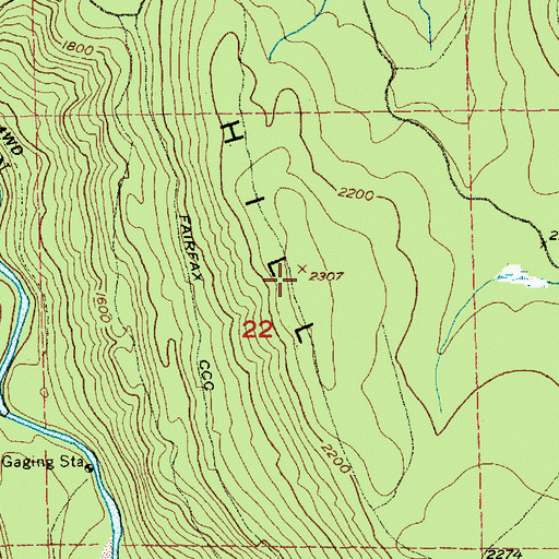 Topographic Map of Gleason Hill, WA