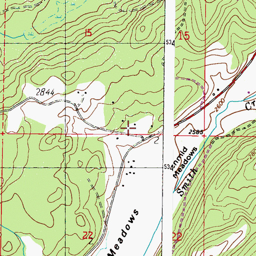 Topographic Map of Glendale School, WA