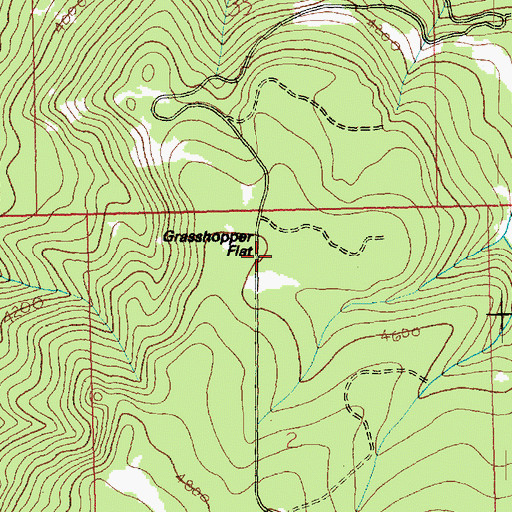 Topographic Map of Grasshopper Flat, WA