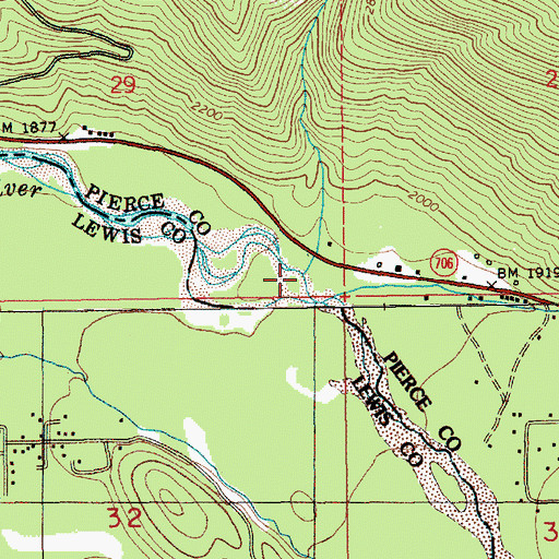 Topographic Map of Goat Creek, WA
