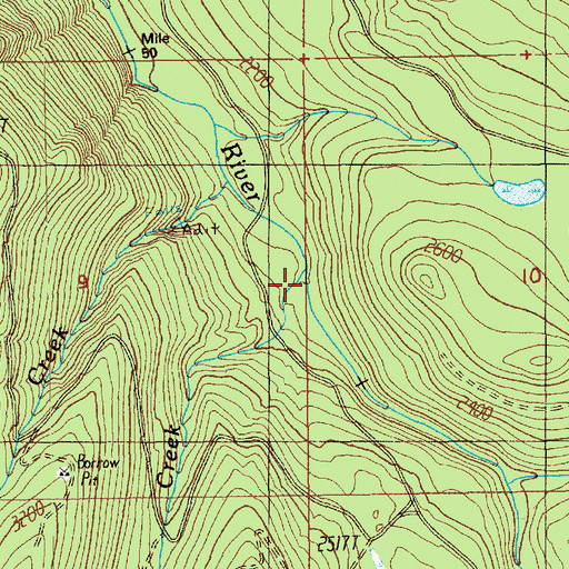 Topographic Map of Goat Creek, WA