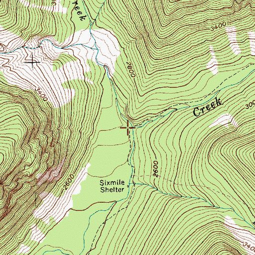 Topographic Map of Goat Creek, WA