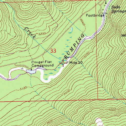 Topographic Map of Goat Creek, WA