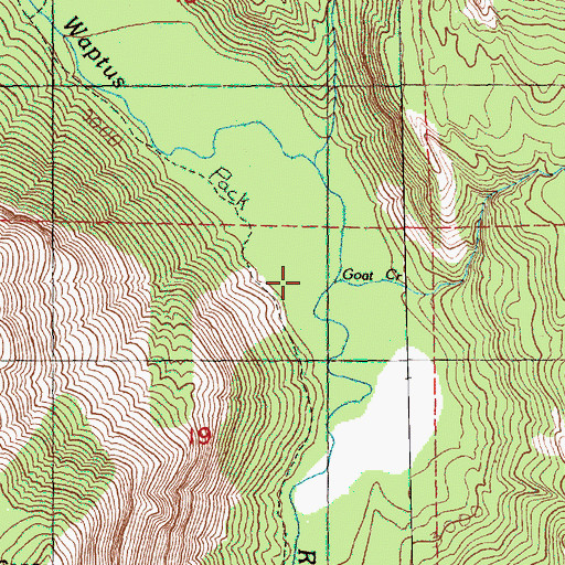 Topographic Map of Goat Creek, WA