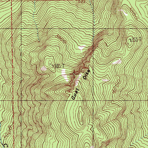 Topographic Map of Goat Dike, WA