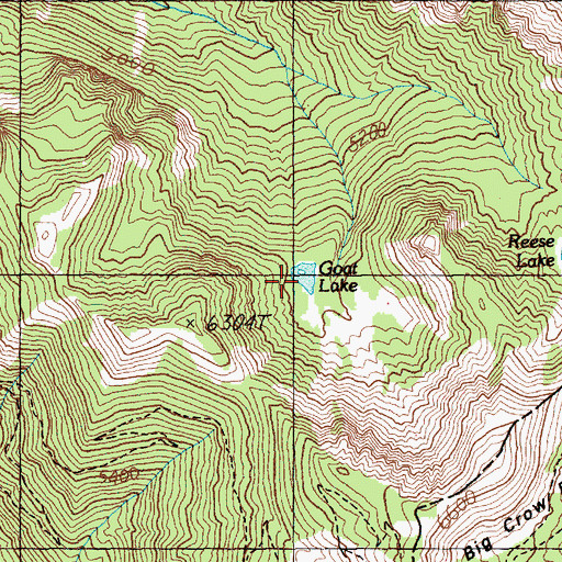 Topographic Map of Goat Lake, WA