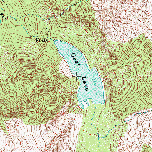 Topographic Map of Goat Lake, WA