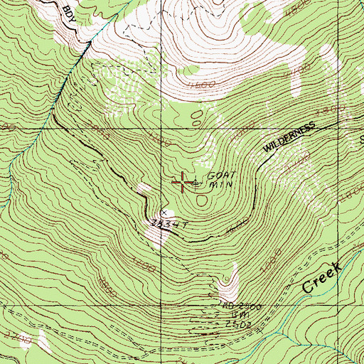 Topographic Map of Goat Mountain Lookout, WA