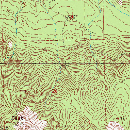 Topographic Map of Goat Peak Trail, WA