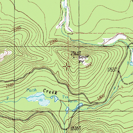 Topographic Map of Goat Point, WA
