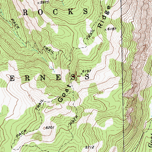 Topographic Map of Goat Ridge, WA
