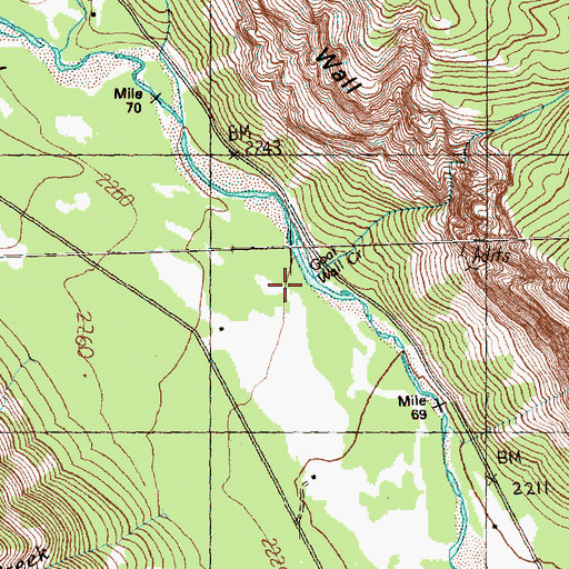Topographic Map of Goat Wall Creek, WA