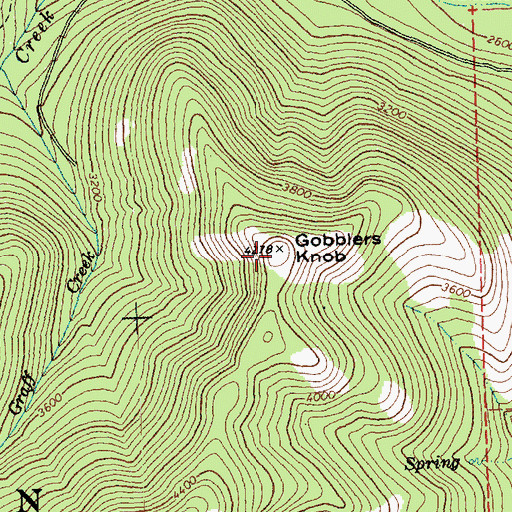 Topographic Map of Gobblers Knob, WA