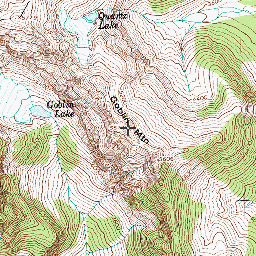 Topographic Map of Goblin Mountain, WA