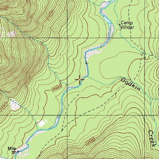 Topographic Map of Godkin Creek, WA