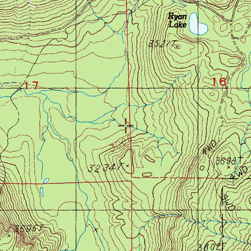 Topographic Map of Golconda Mine, WA