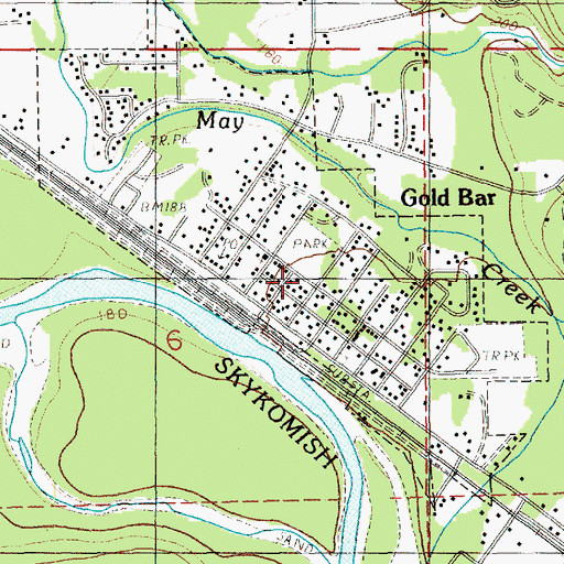 Topographic Map of Gold Bar, WA