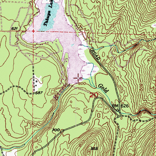 Topographic Map of Gold Creek, WA