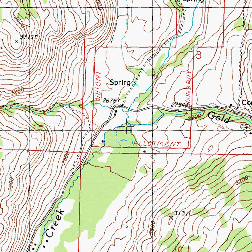 Topographic Map of Gold Creek, WA