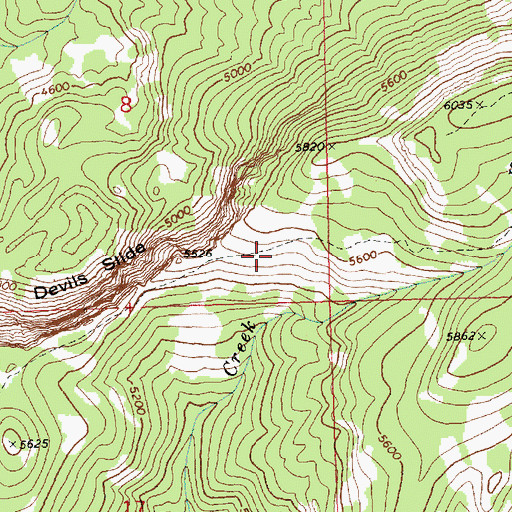 Topographic Map of Gold Creek Trail, WA
