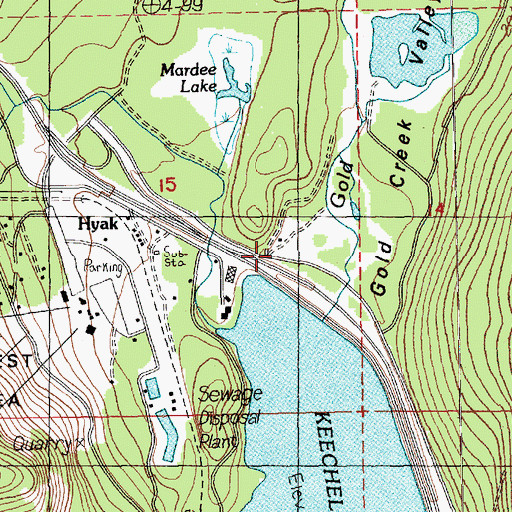 Topographic Map of Gold Creek Valley, WA