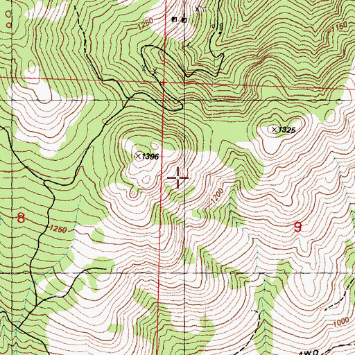 Topographic Map of Gold Hill, WA