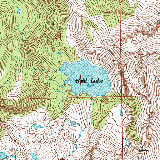 Topographic Map of Gold Lake, WA