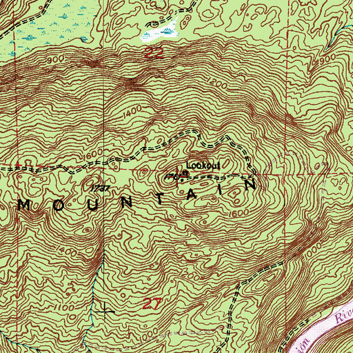 Topographic Map of Gold Mountain, WA