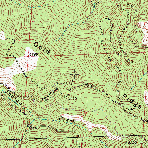 Topographic Map of Gold Ridge, WA