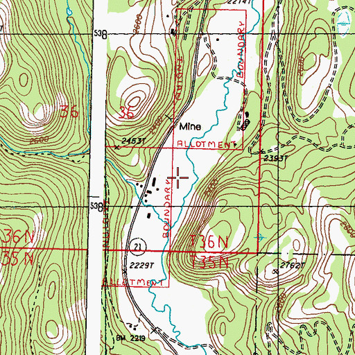 Topographic Map of Golden Harvest Creek, WA