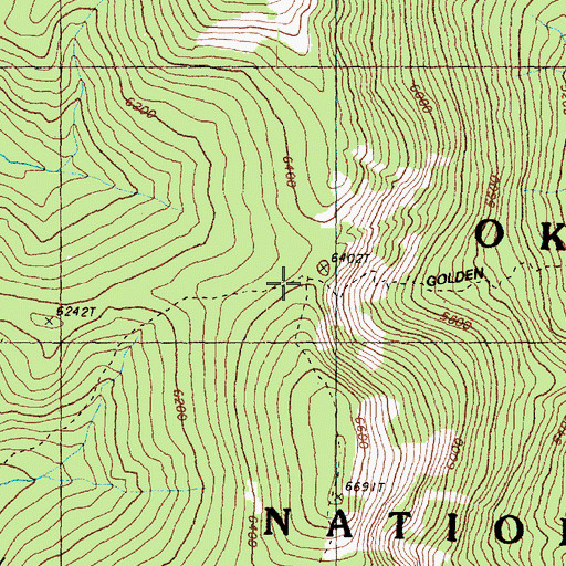 Topographic Map of Golden Stairway Trail, WA