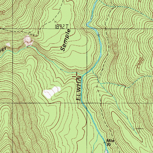 Topographic Map of Goldie River, WA