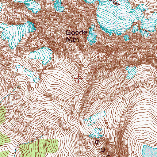 Topographic Map of Goode Ridge, WA