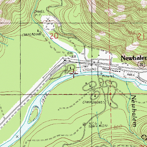 Topographic Map of Goodell Creek, WA