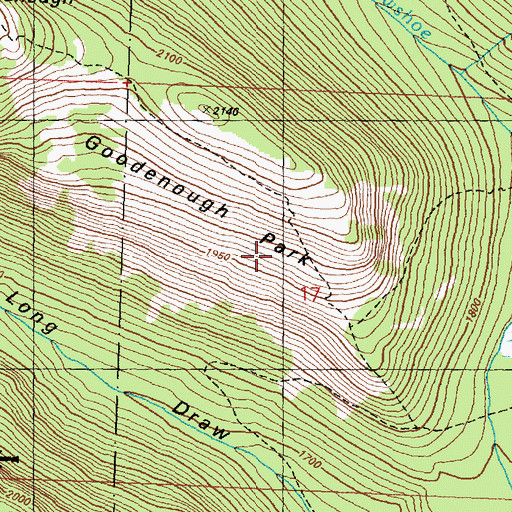 Topographic Map of Goodenough Park, WA