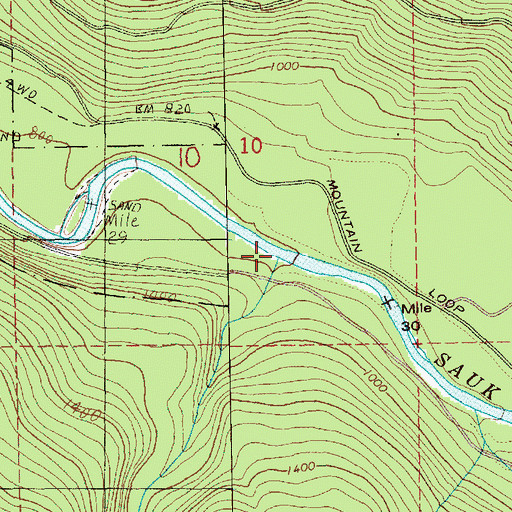 Topographic Map of Goodman Creek, WA