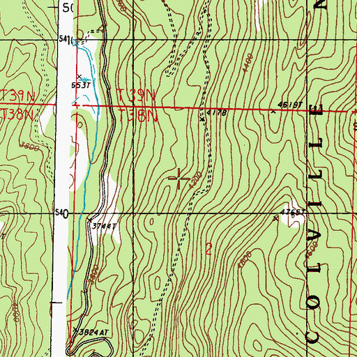 Topographic Map of Goodrich Trail, WA