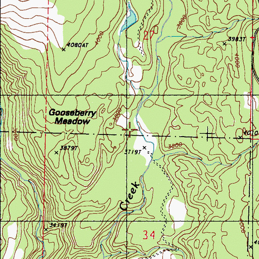 Topographic Map of Gooseberry Meadow, WA